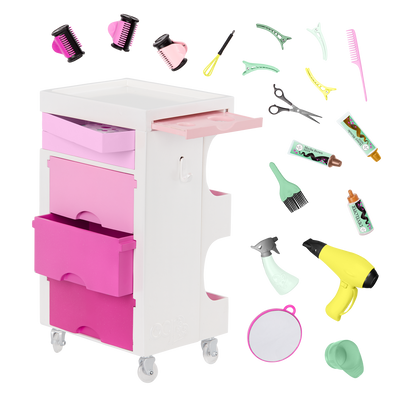 Our Generation Salon Cart Playset for 18-inch Dolls