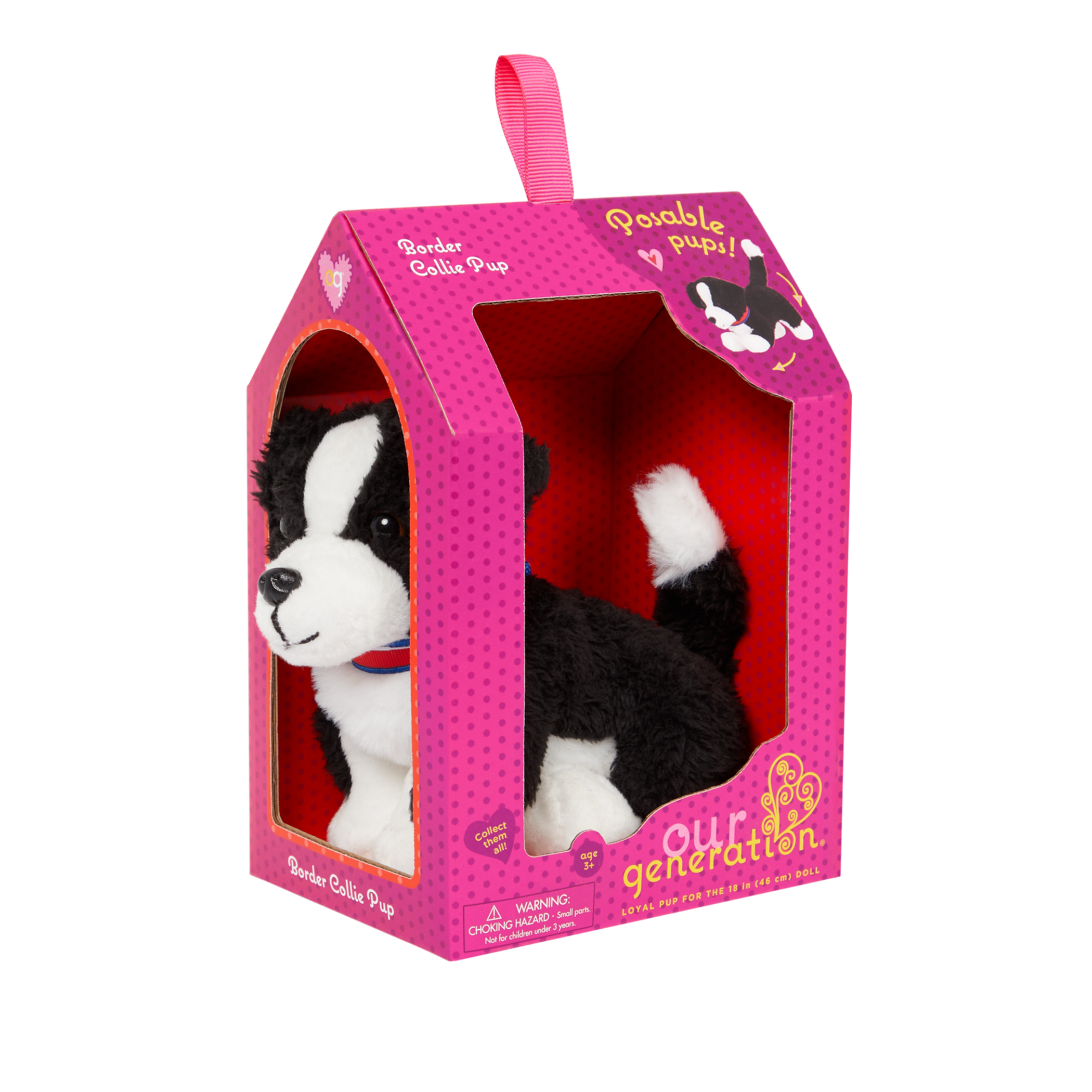 Our Generation Border Collie Pup posable 6-inch puppy for 18-inch dolls package