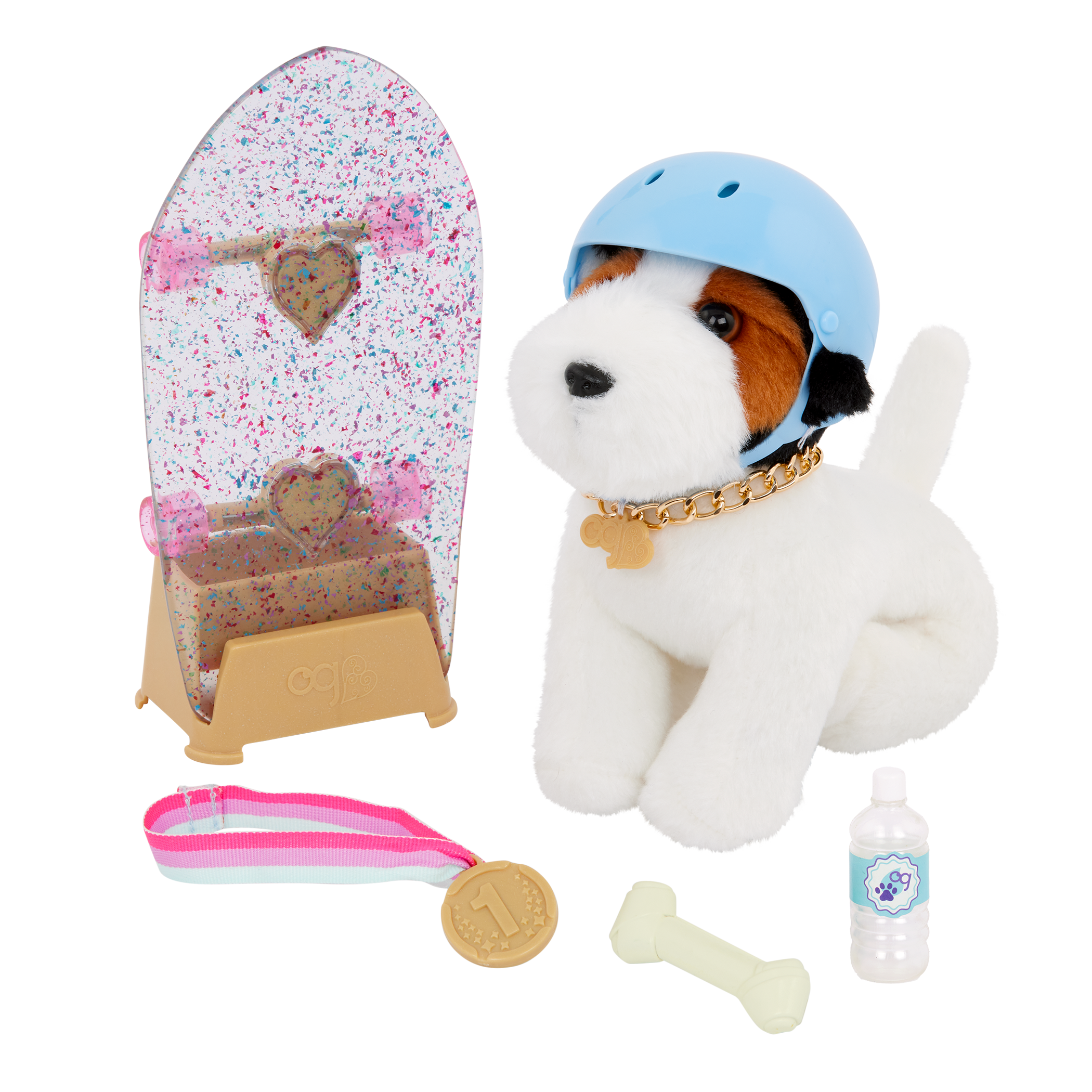 Our Generation Pro Skater Pup Posable Parson Russell Terrier