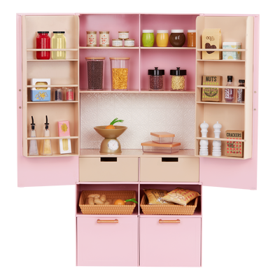 Our Generation Doll Kitchen Pantry Fully Stocked