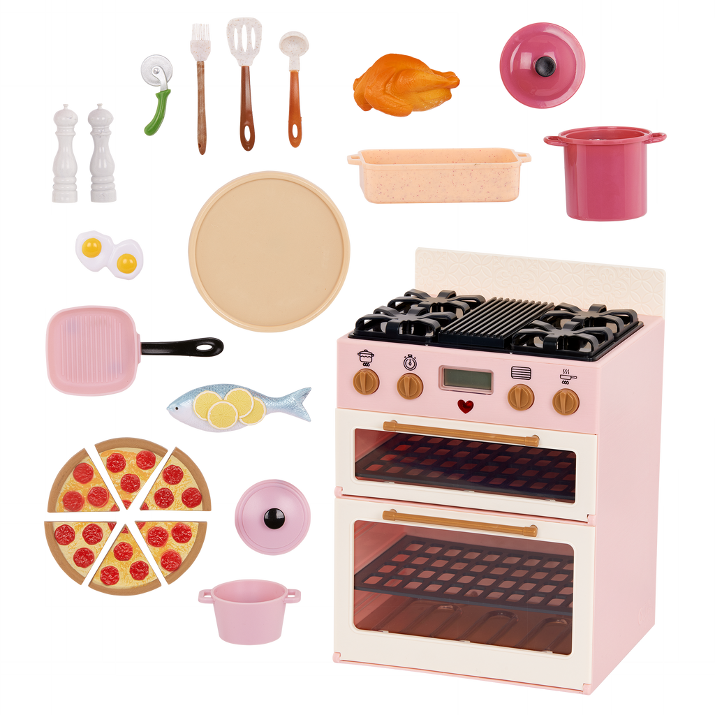 Our Generation Doll Oven with Play Food Accessories