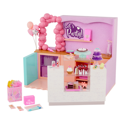 Cake Shop Playset & Party Supplies for 18" Dolls