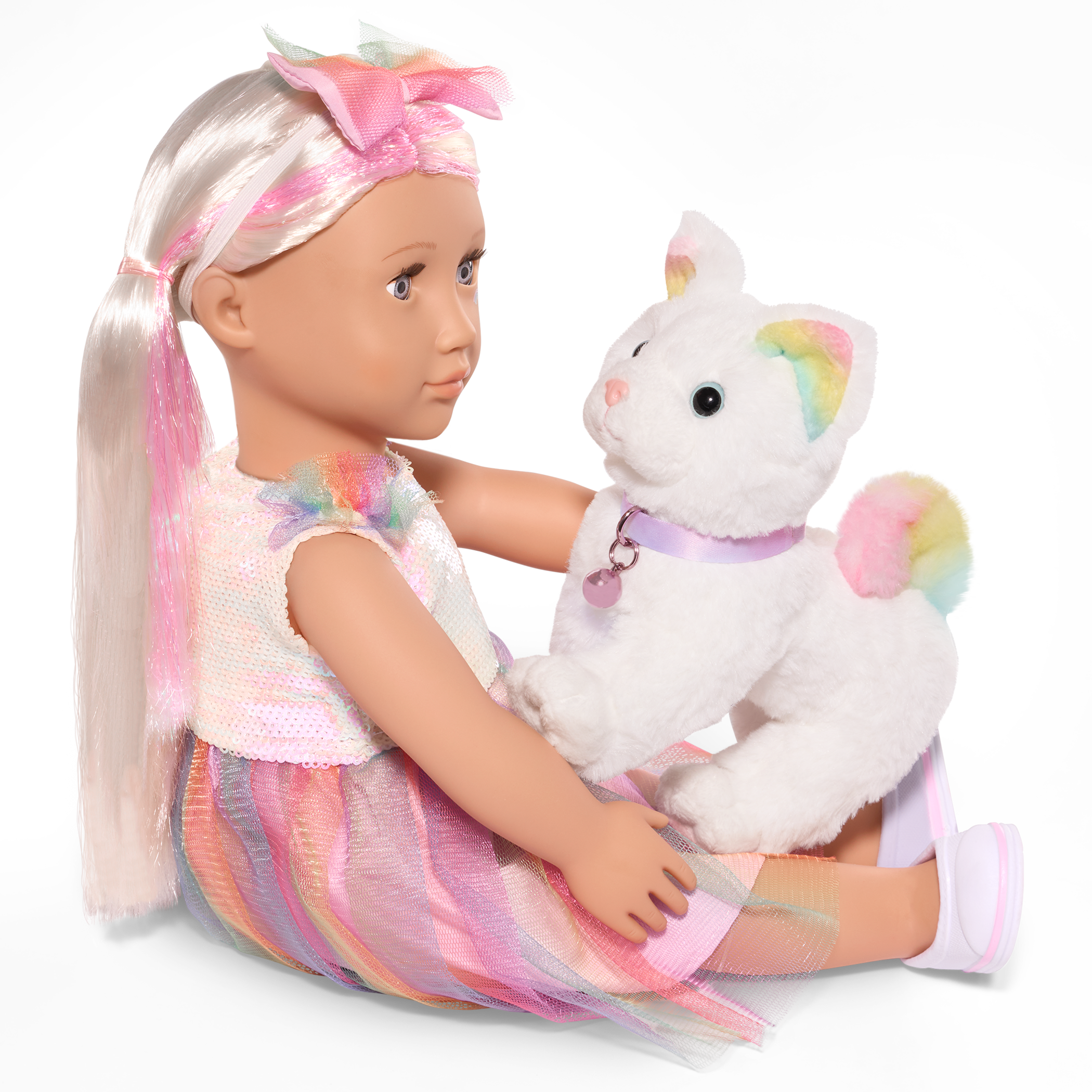 Our Generation Posable Angora Cat Plush Pet