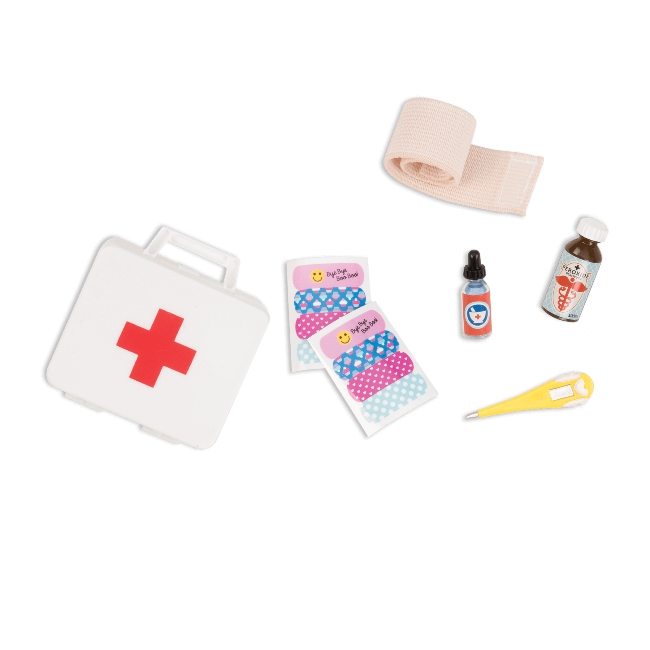 18-inch doll using first aid playset