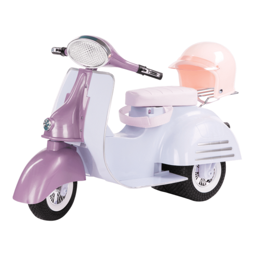 Purple and Blue Ride in Style Scooter Noa riding01
