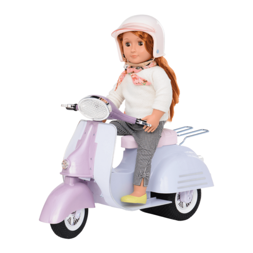 Purple and Blue Ride in Style Scooter Noa riding01