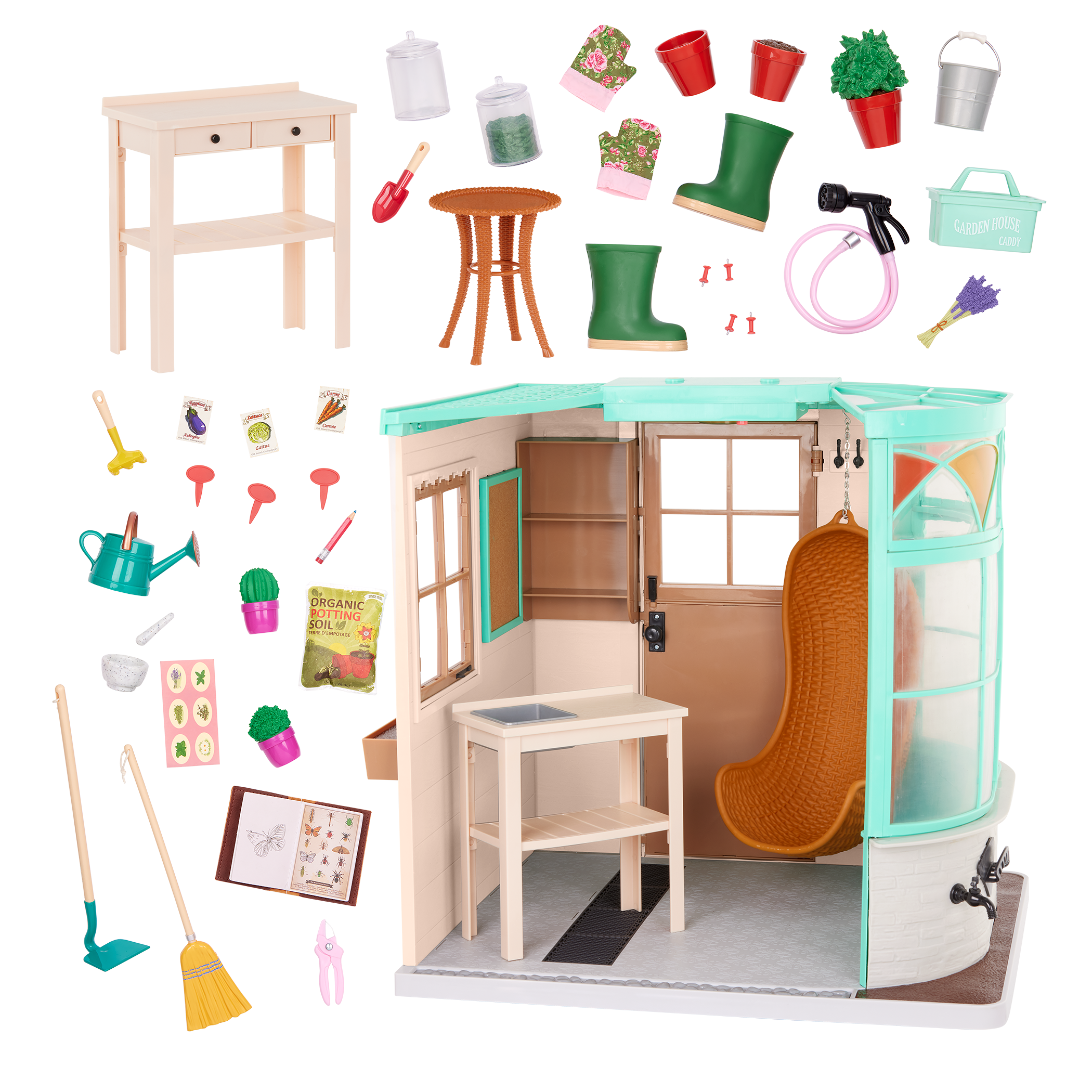 Our Generation Room to Grow Greenhouse Playset for 18-inch Dolls