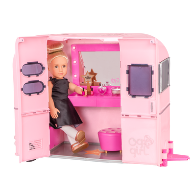 18-inch doll in movie star trailer