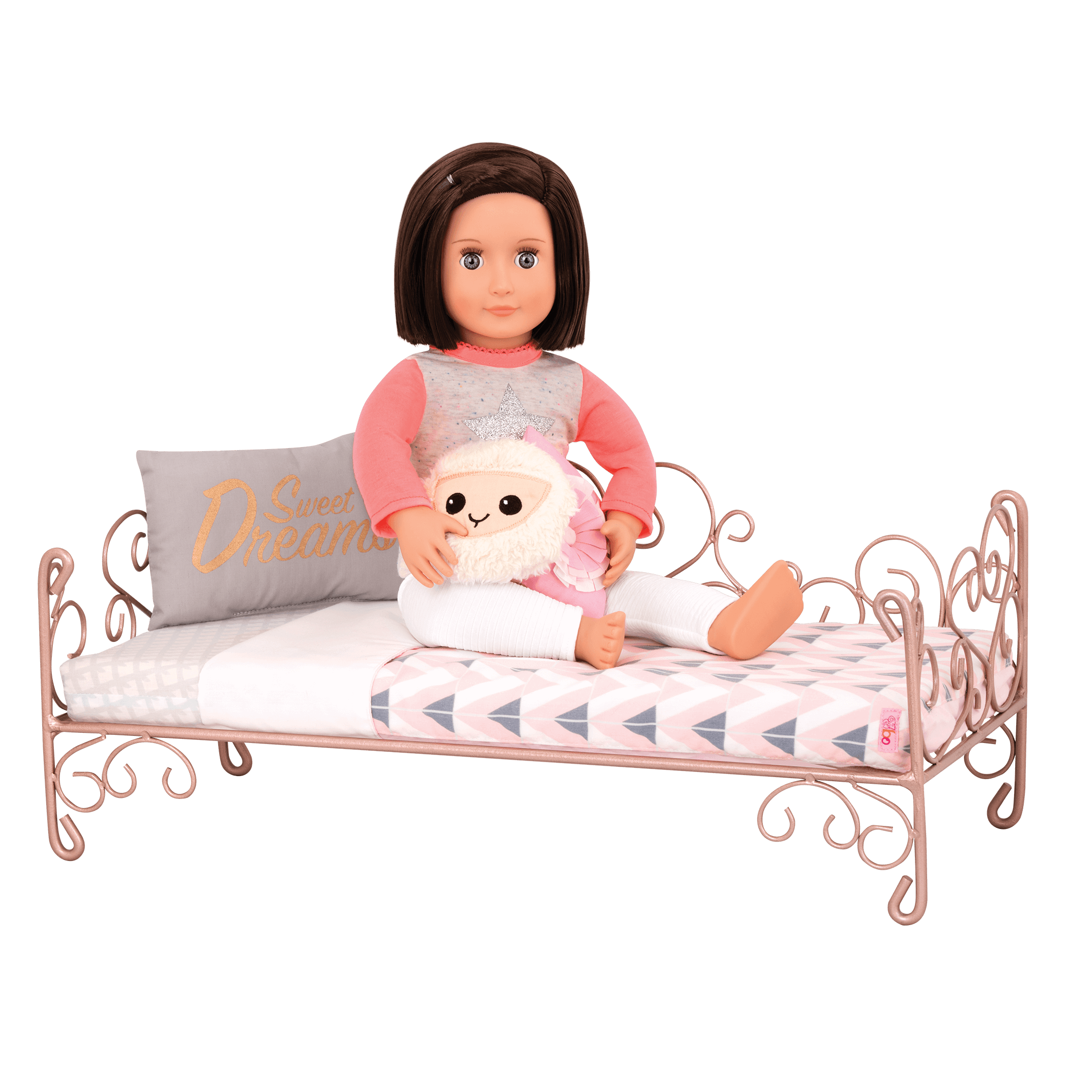 Sweet Dreams Scrollwork Bed with Everly