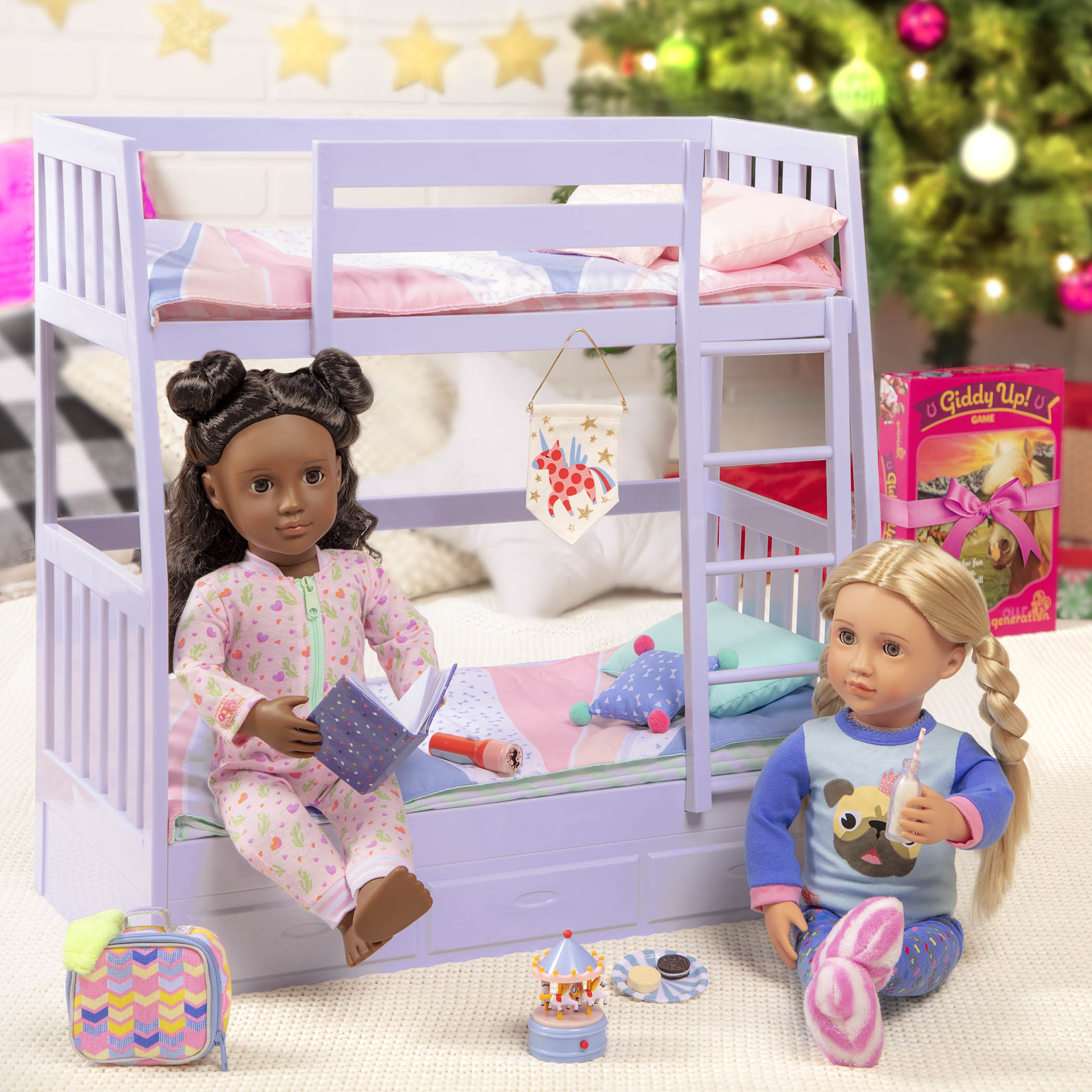 Pajamas and llama plushie for 18-inch doll