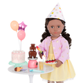 18-inch doll with birthday party playset