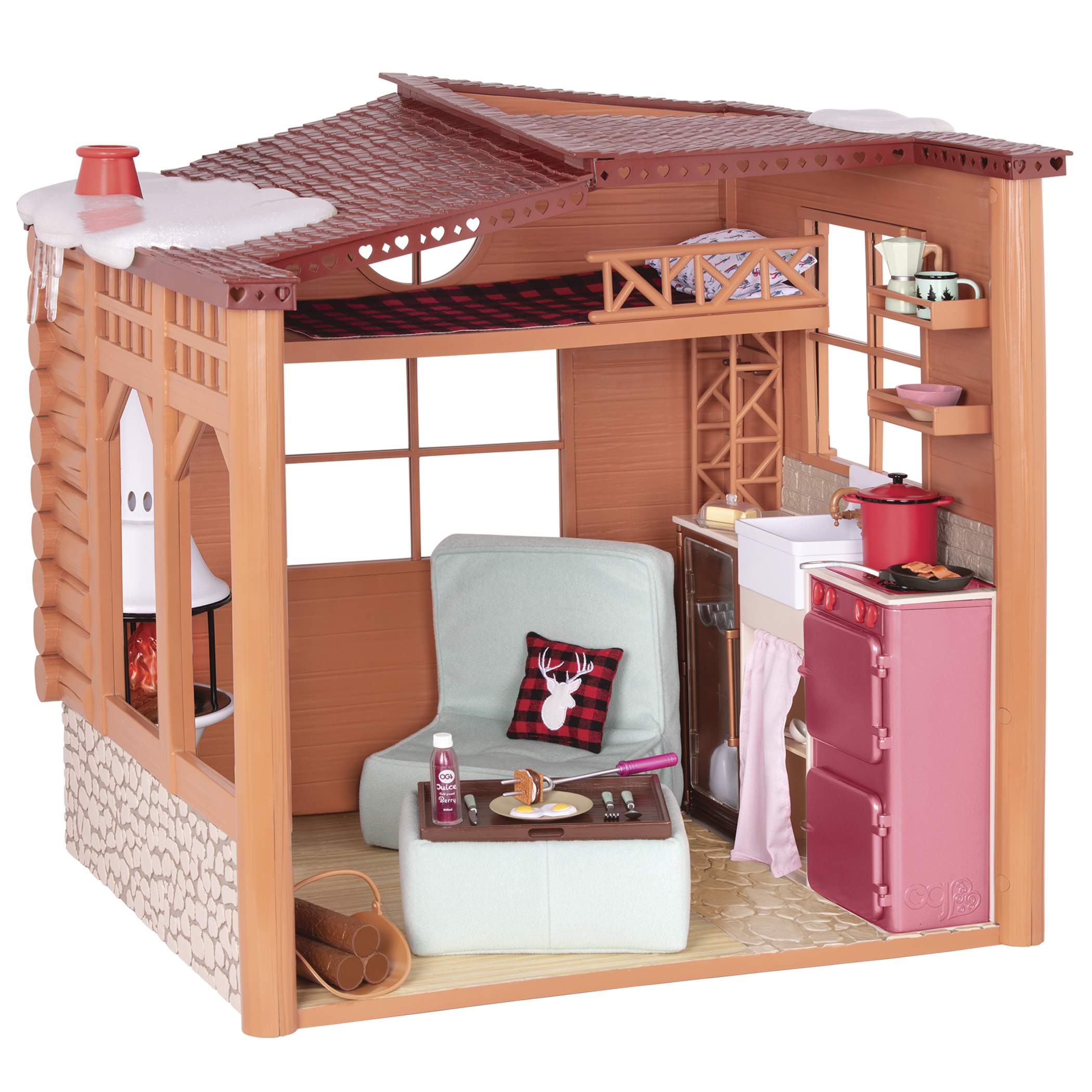 Winter cabin playset
