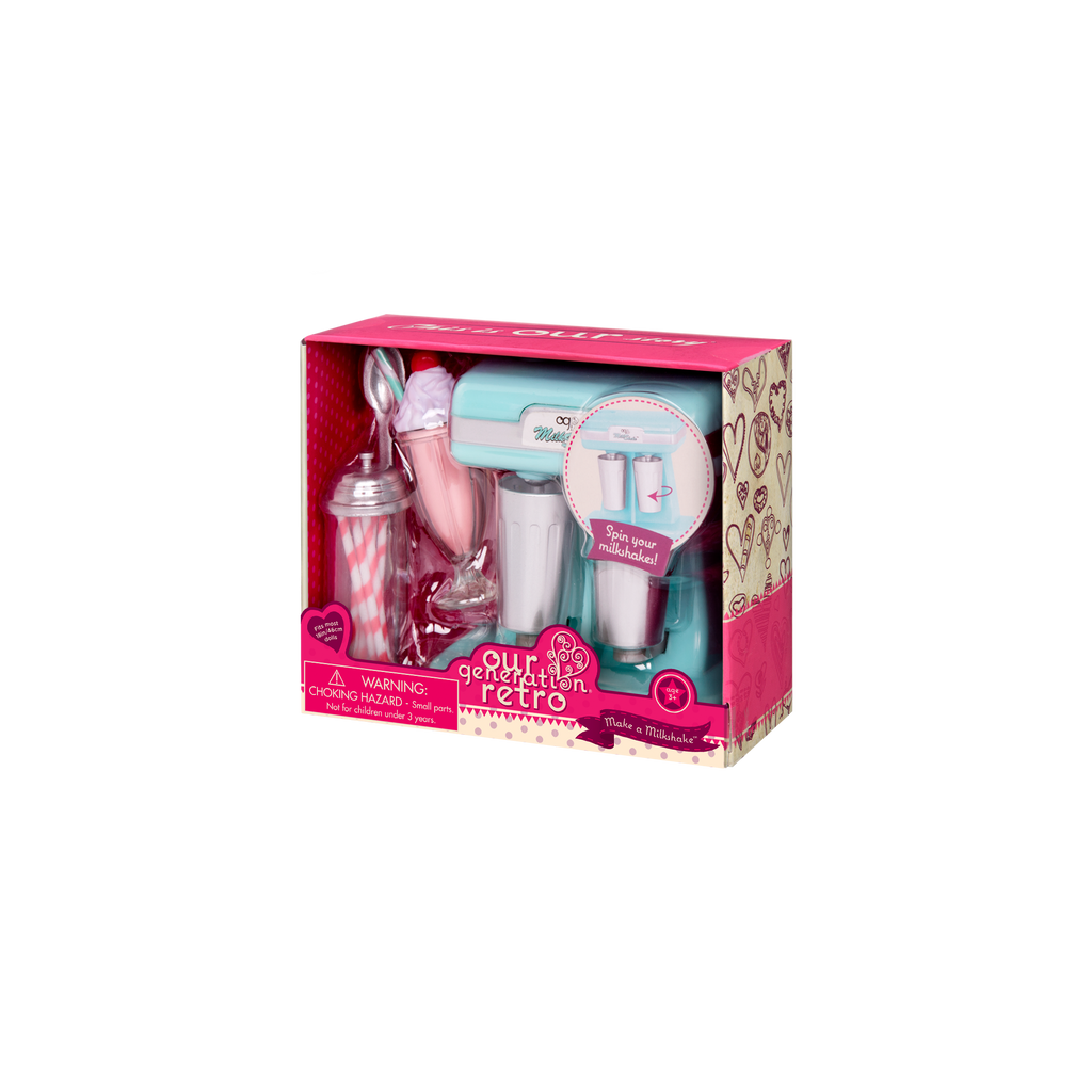 Make A Milkshake Ice Cream Set for 18-inch Dolls