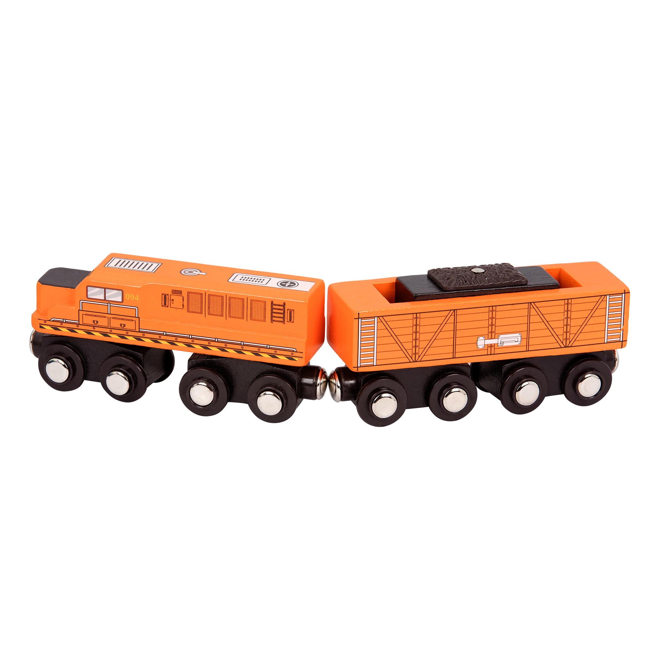 Battat - Wooden Locomotives & Freight Cars