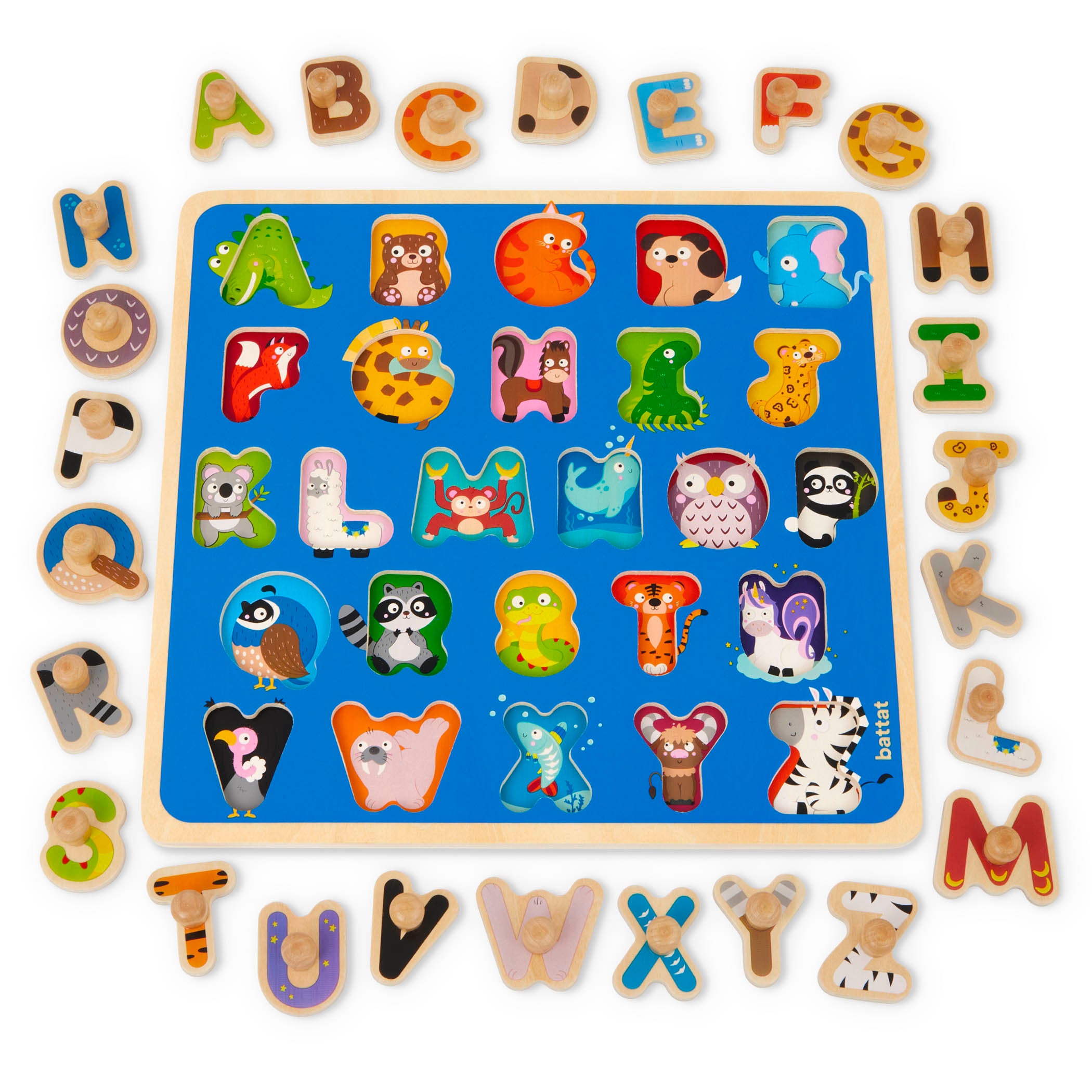 Battat - Puzzle Peg ABC Puzzle Critters