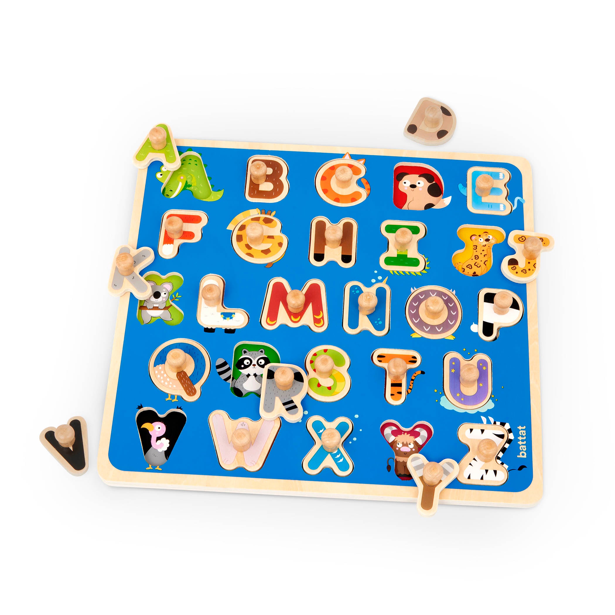 Battat - Puzzle Peg ABC Puzzle Critters