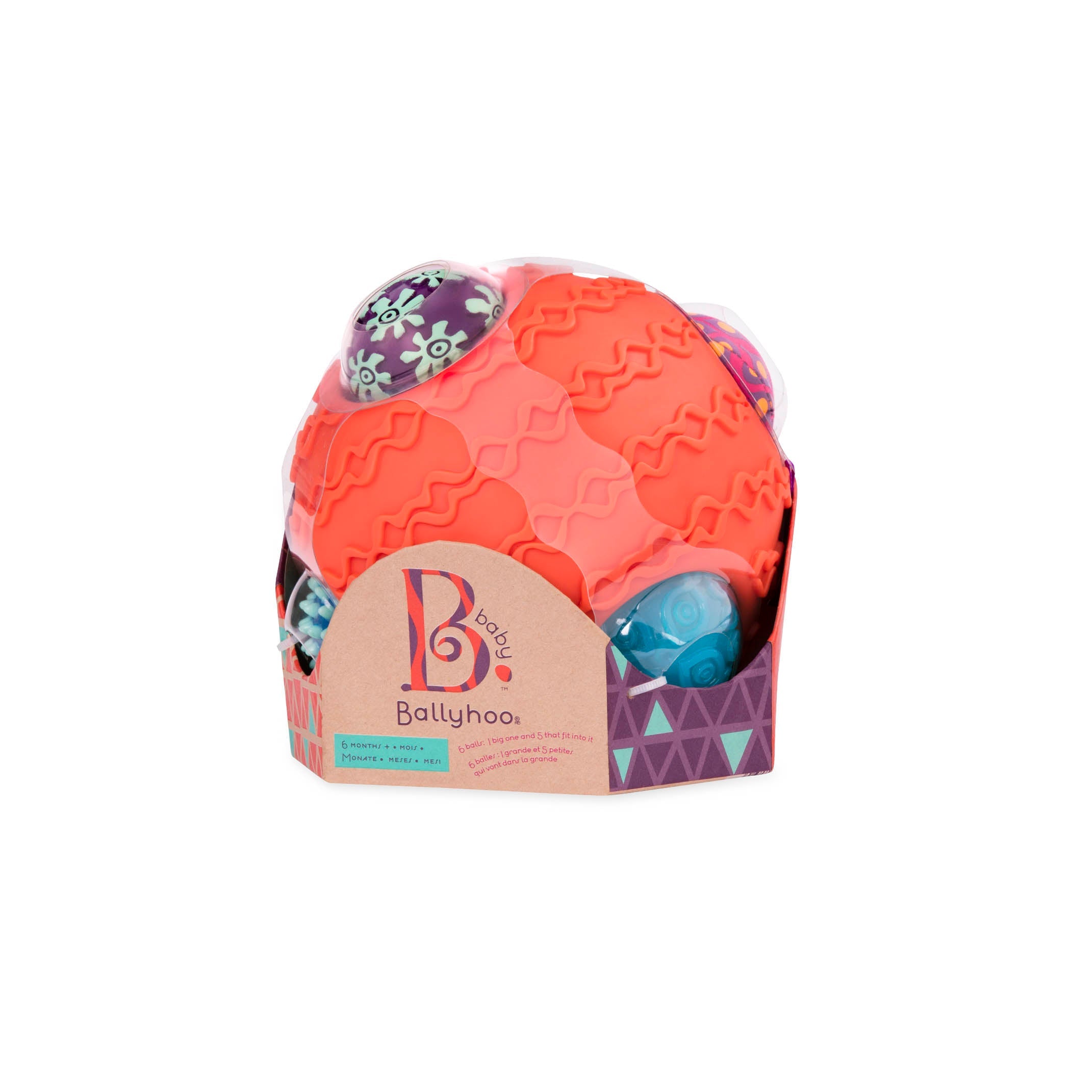 Sensory toy balls.