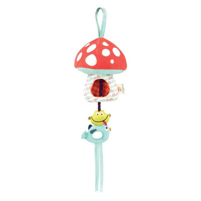 Glowing baby mushroom mobile.
