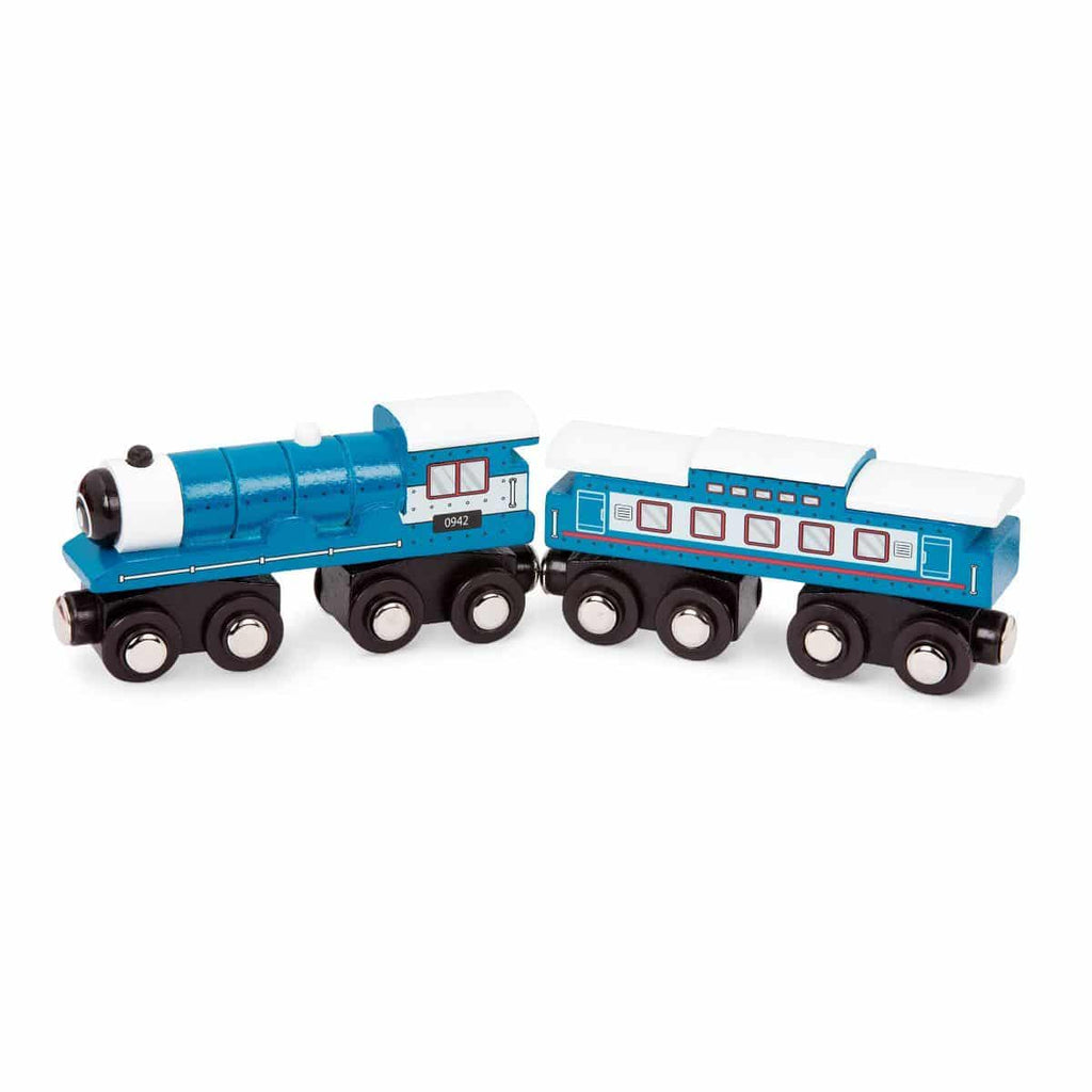 Wooden trains.