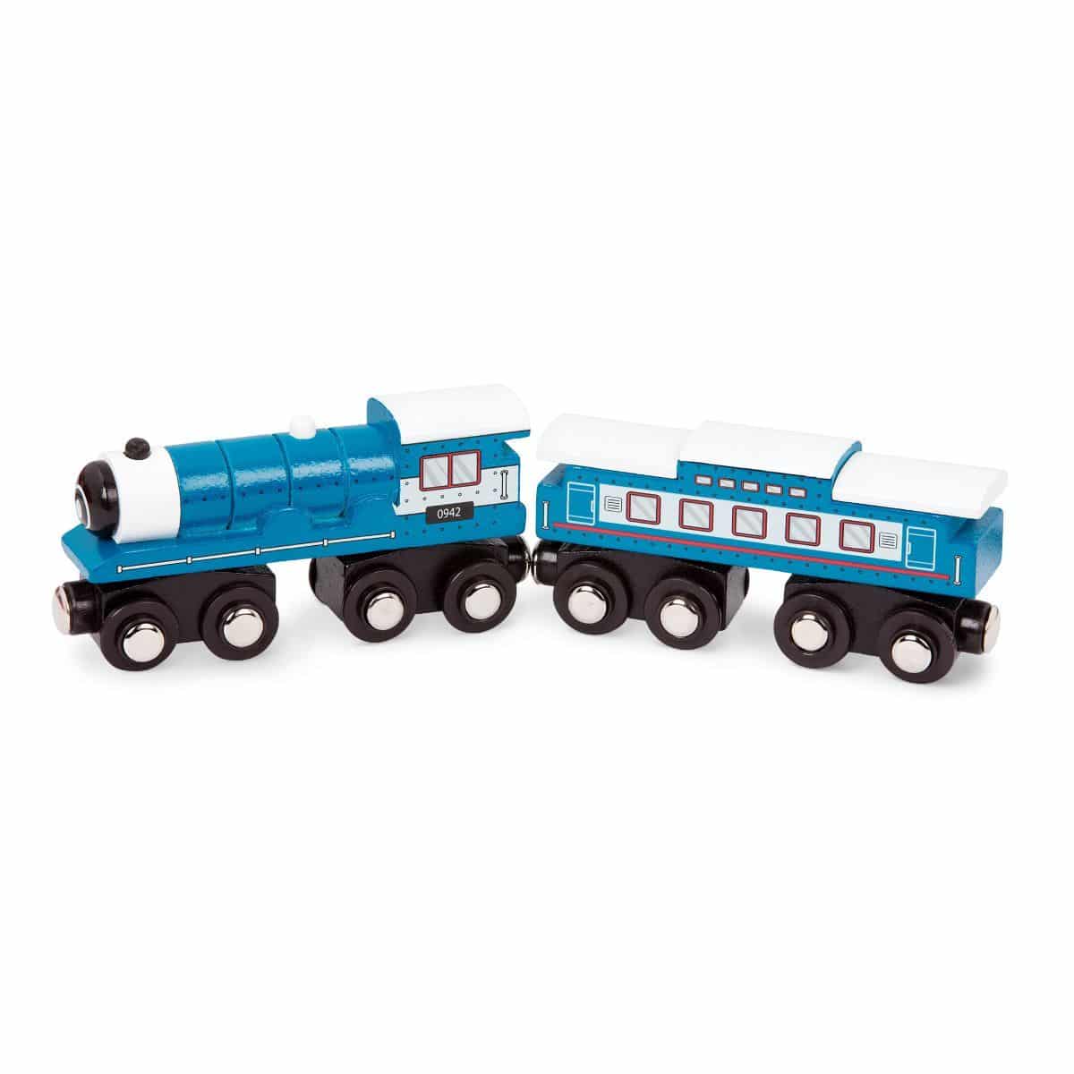 Wooden trains.
