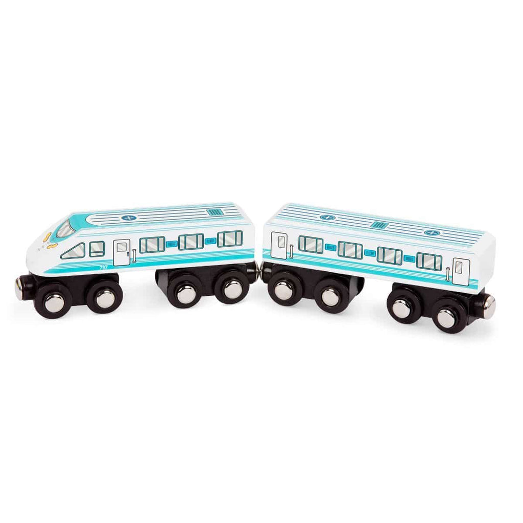Wooden trains.