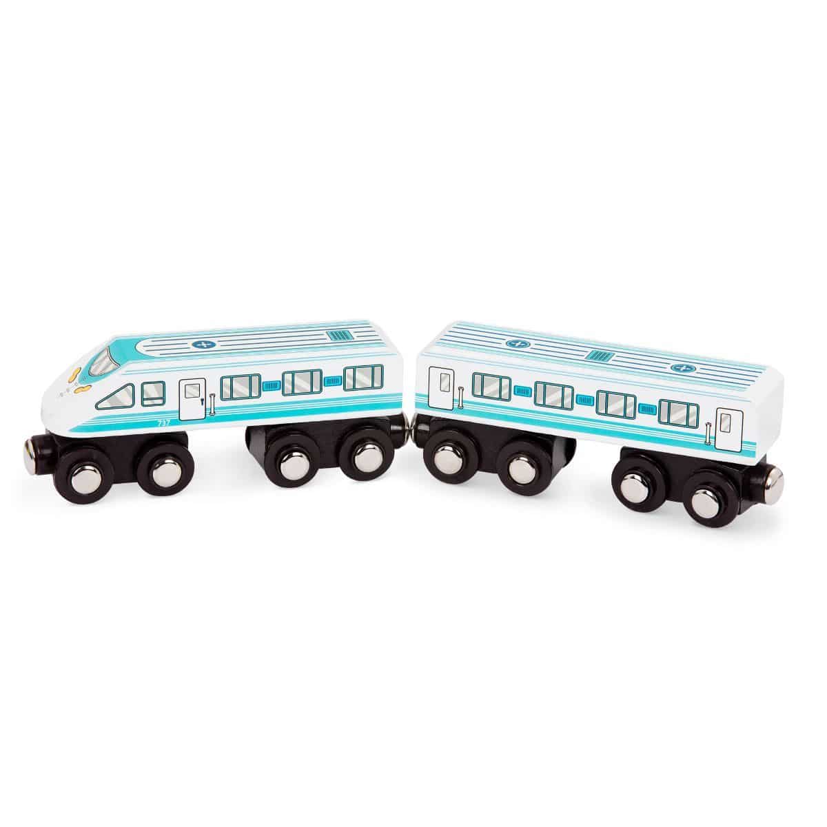 Wooden trains.