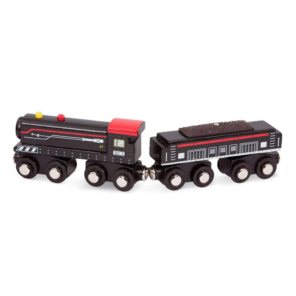 Wooden trains.