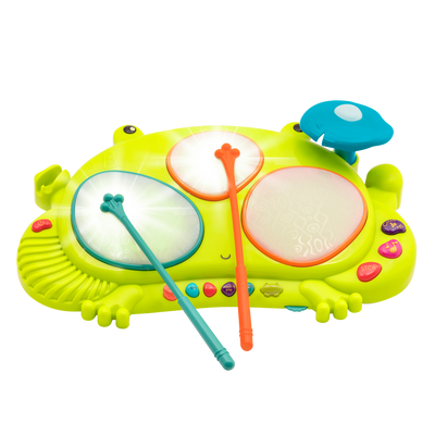 Interactive frog drum
