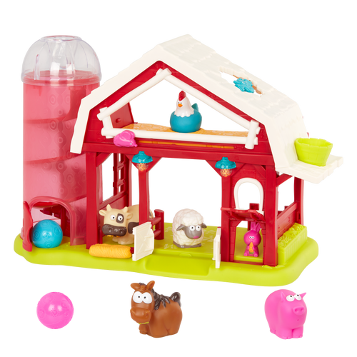 Toy barn with animals.