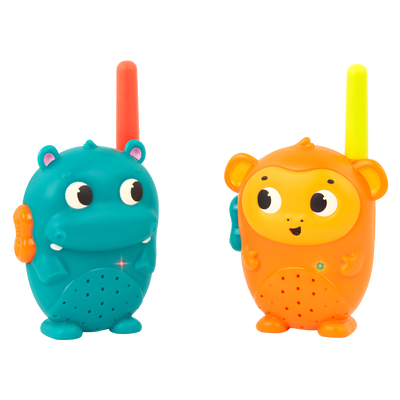 Hippo and monkey walkie-talkies.