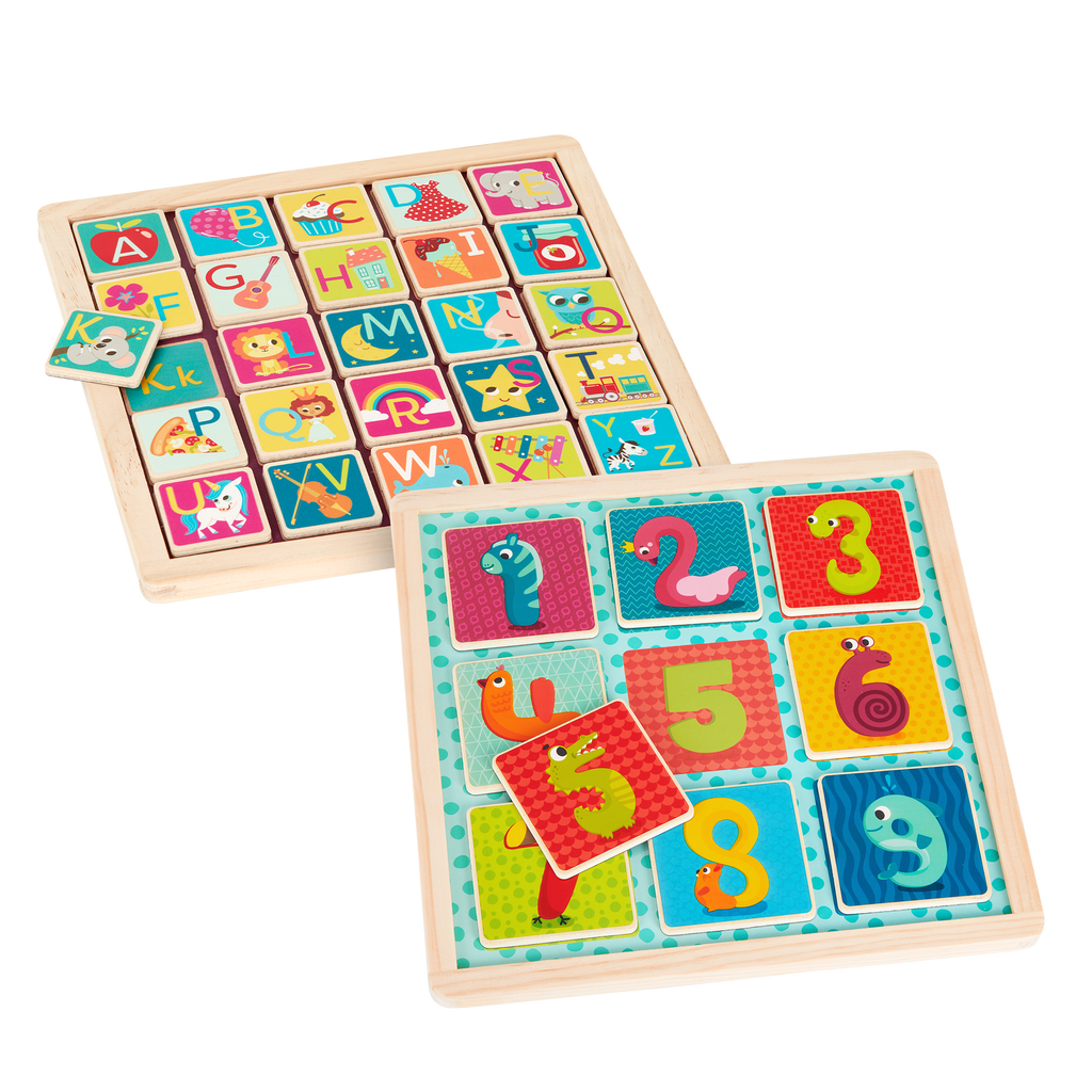 Two wooden puzzles.