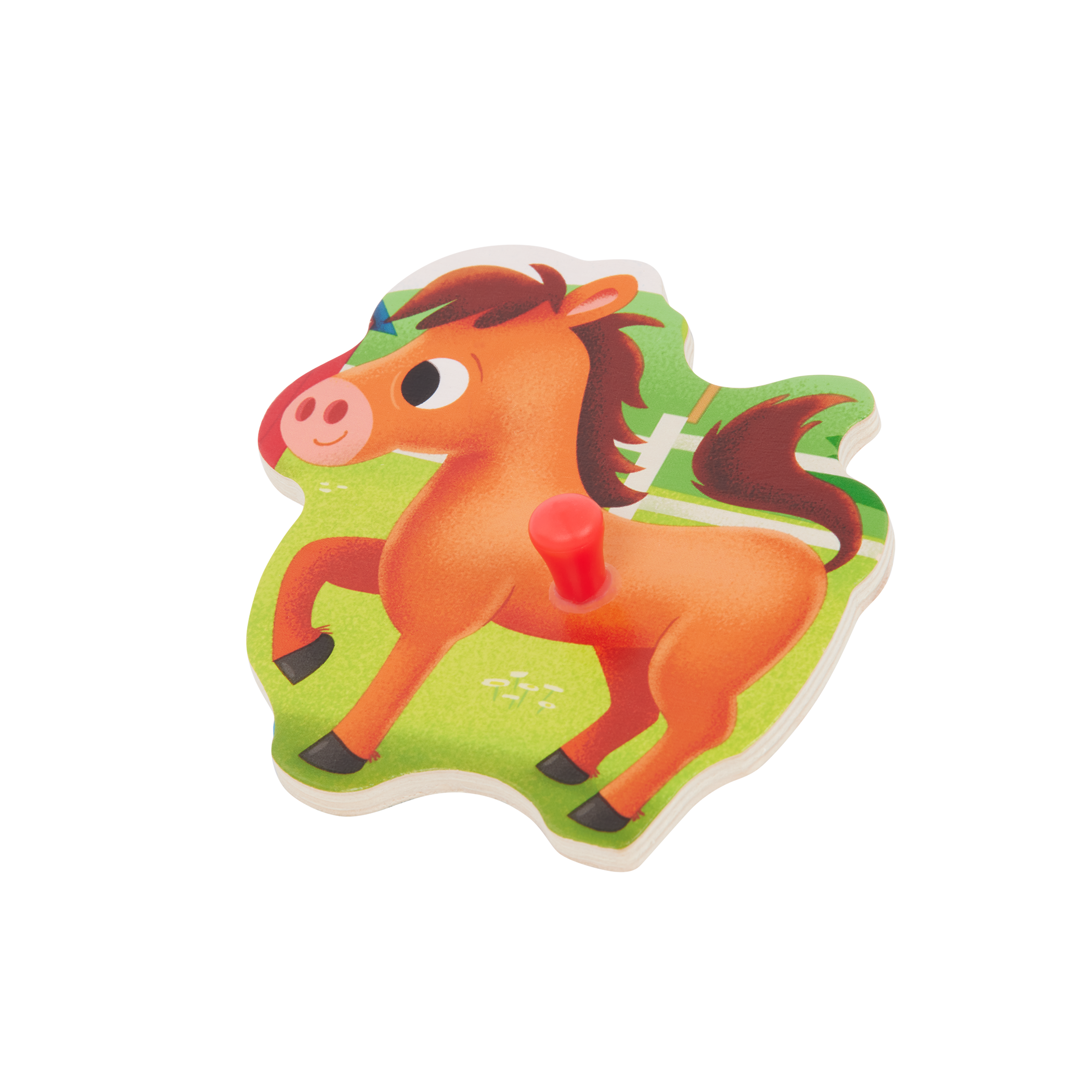 Peg puzzle with farm animals.