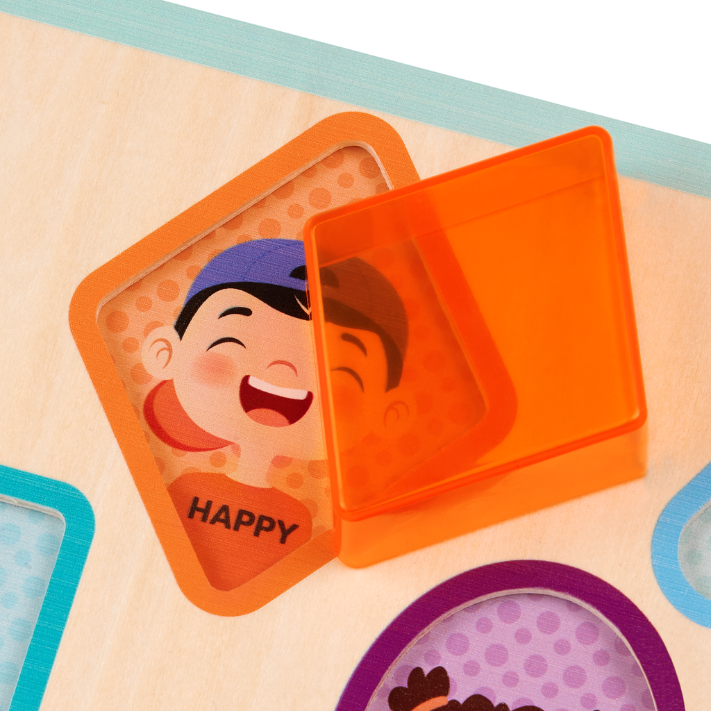 Chunky shapes and emotions puzzle.