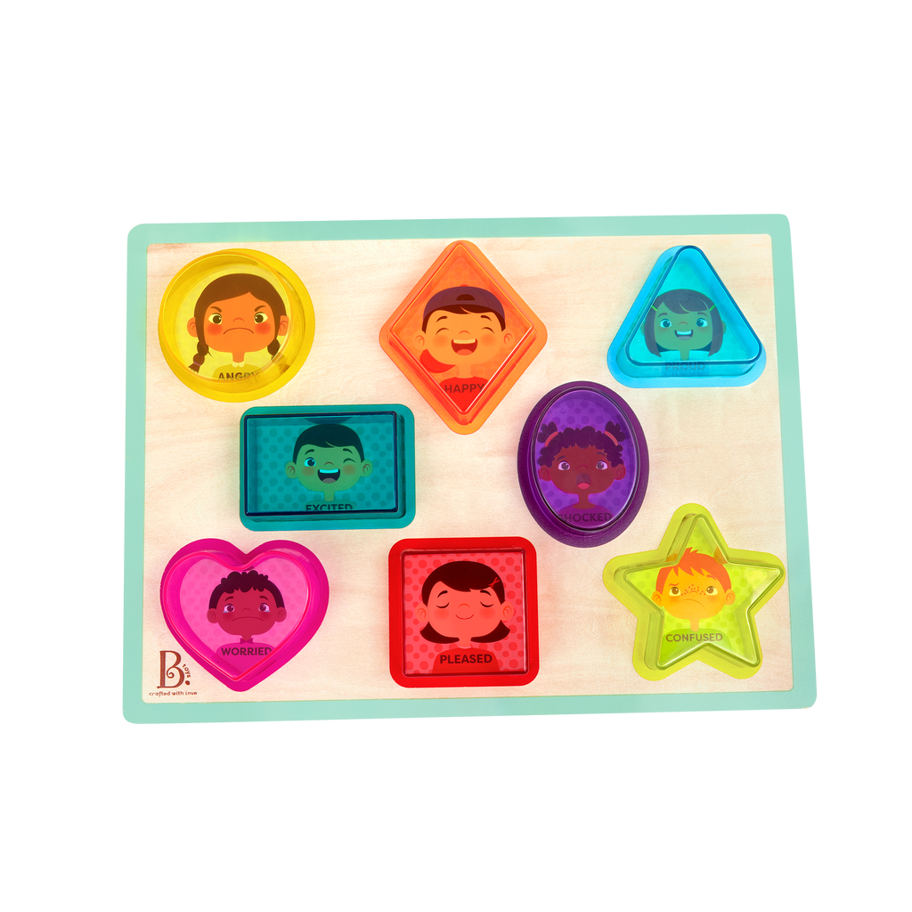 Chunky shapes and emotions puzzle.