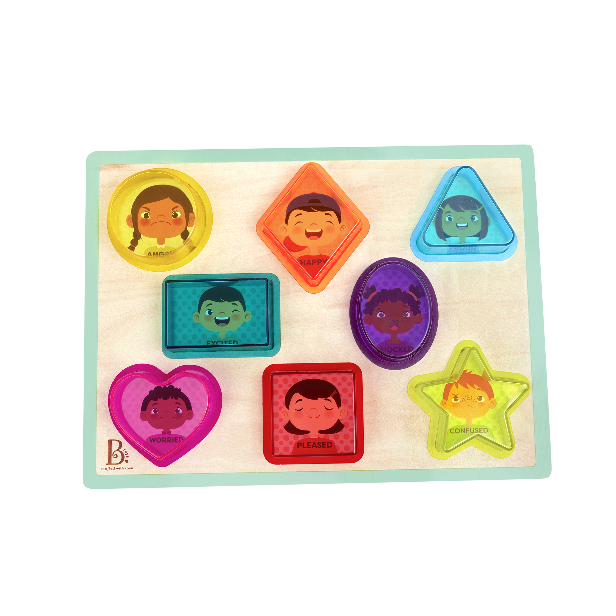 Chunky shapes and emotions puzzle.
