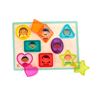 Chunky shapes and emotions puzzle.
