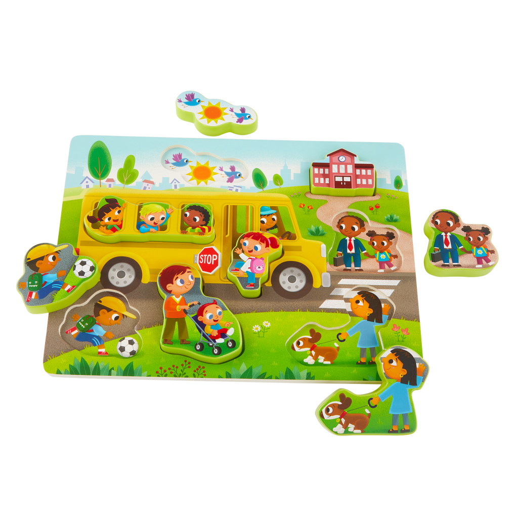 Chunky wooden puzzle.