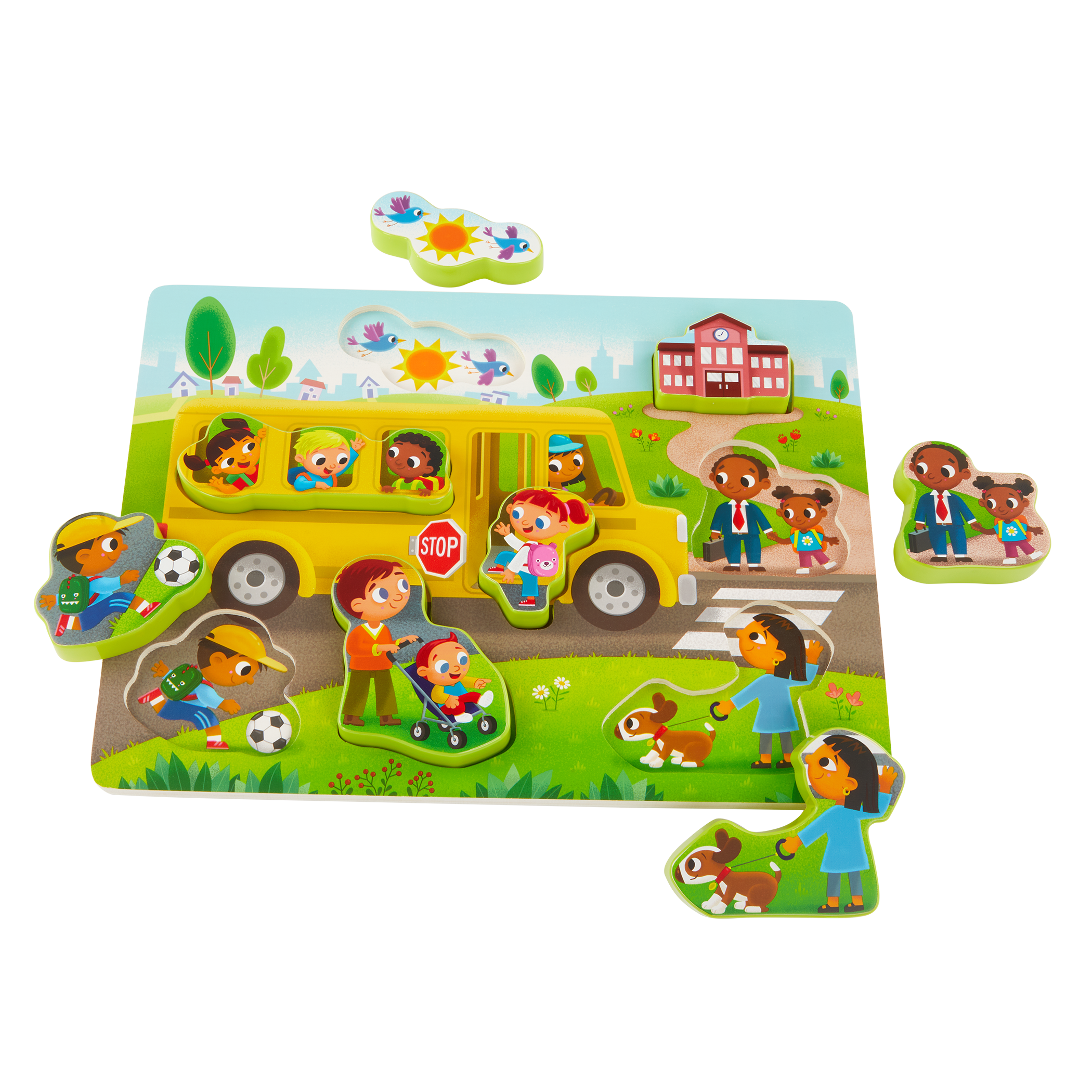 Chunky wooden puzzle.