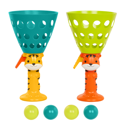 Two launchers and four mini balls.