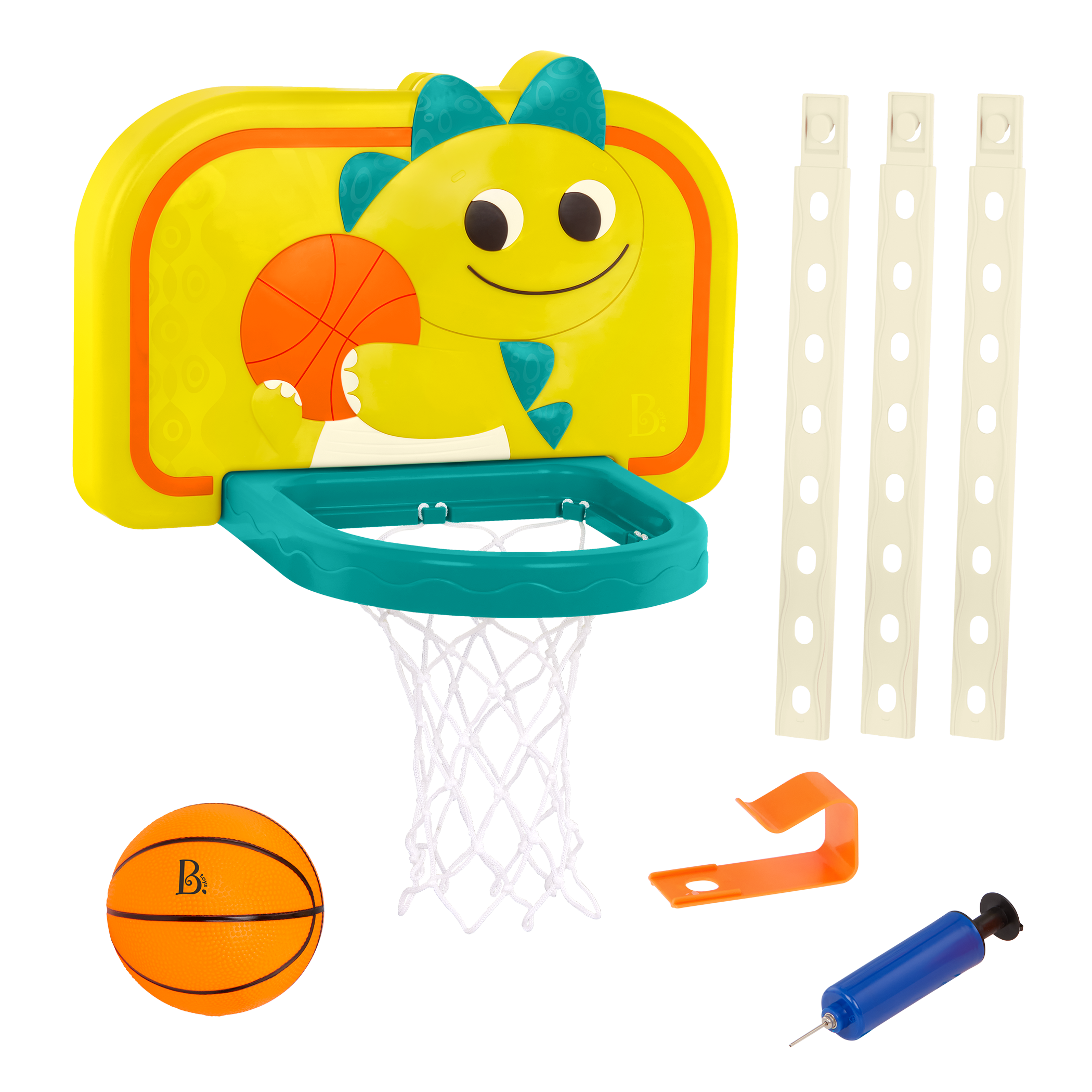 Adjustable kids basketball net door hanging