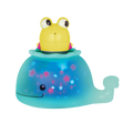 Frog and whale bath toys.