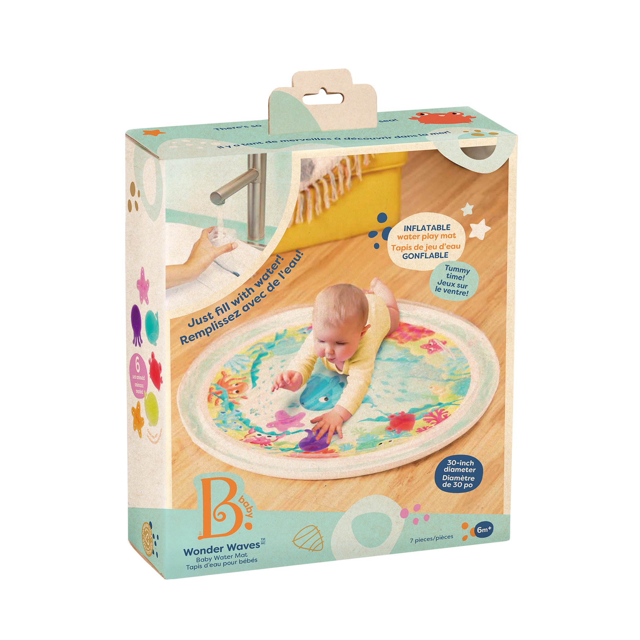 Baby sensory water mat tummy time activity