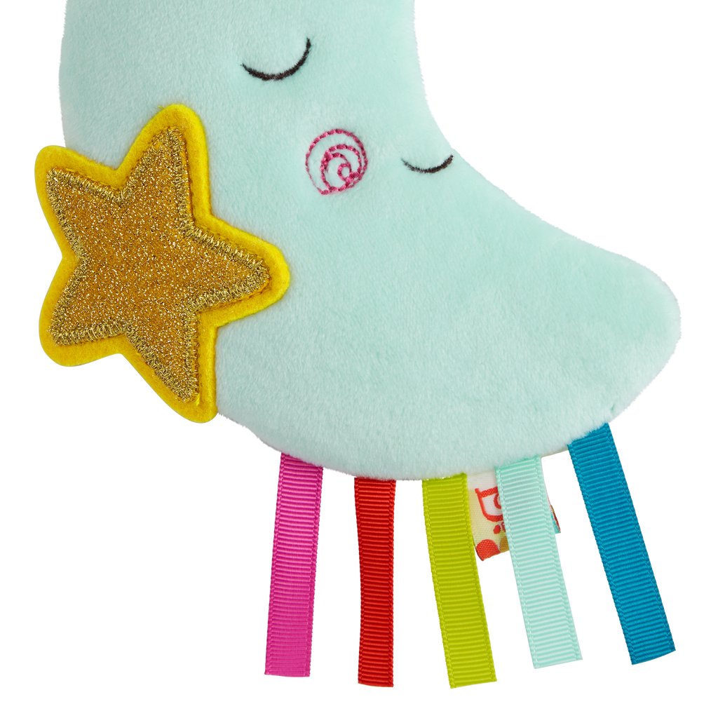 Crinkly sun, moon, and cloud for babies.