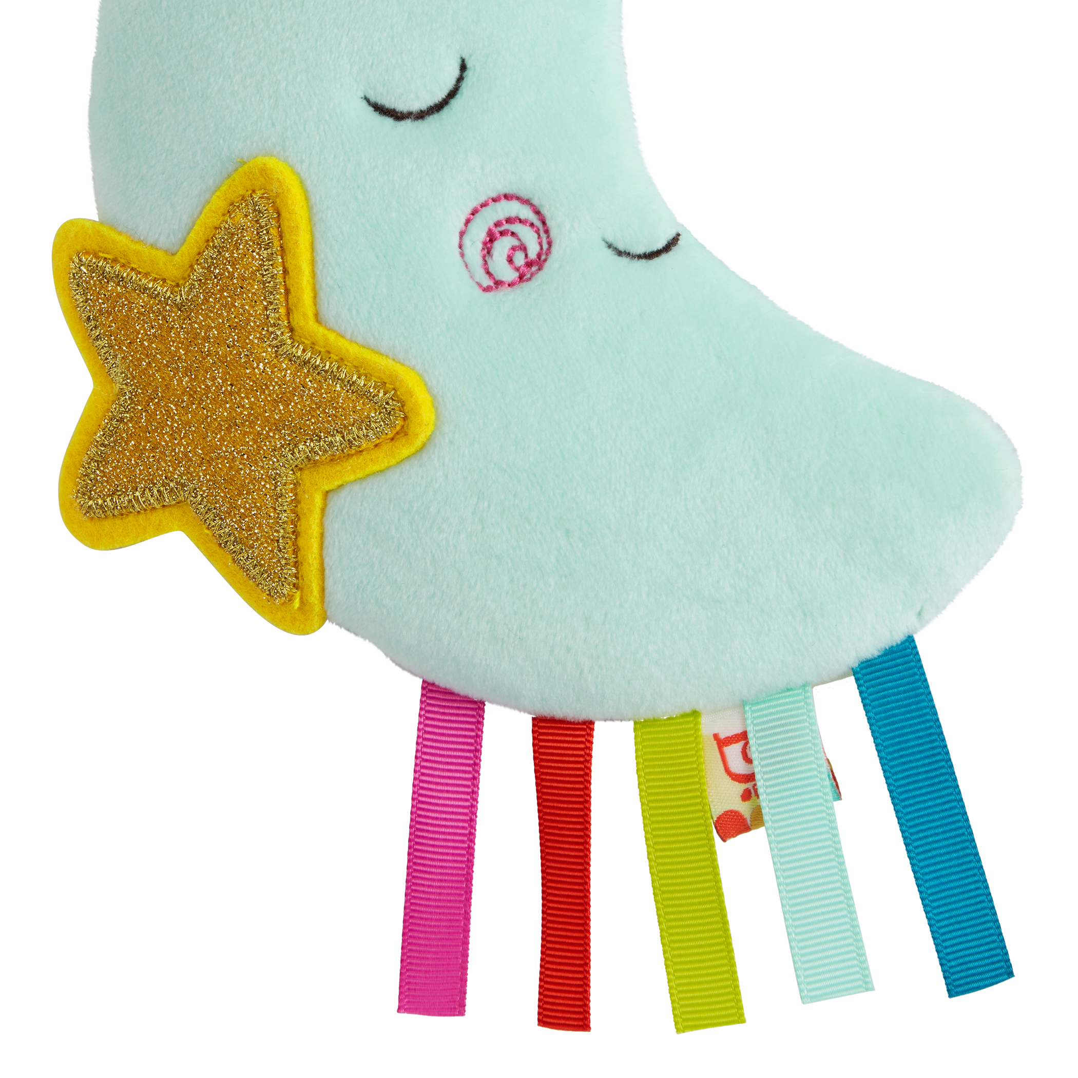 Crinkly sun, moon, and cloud for babies.