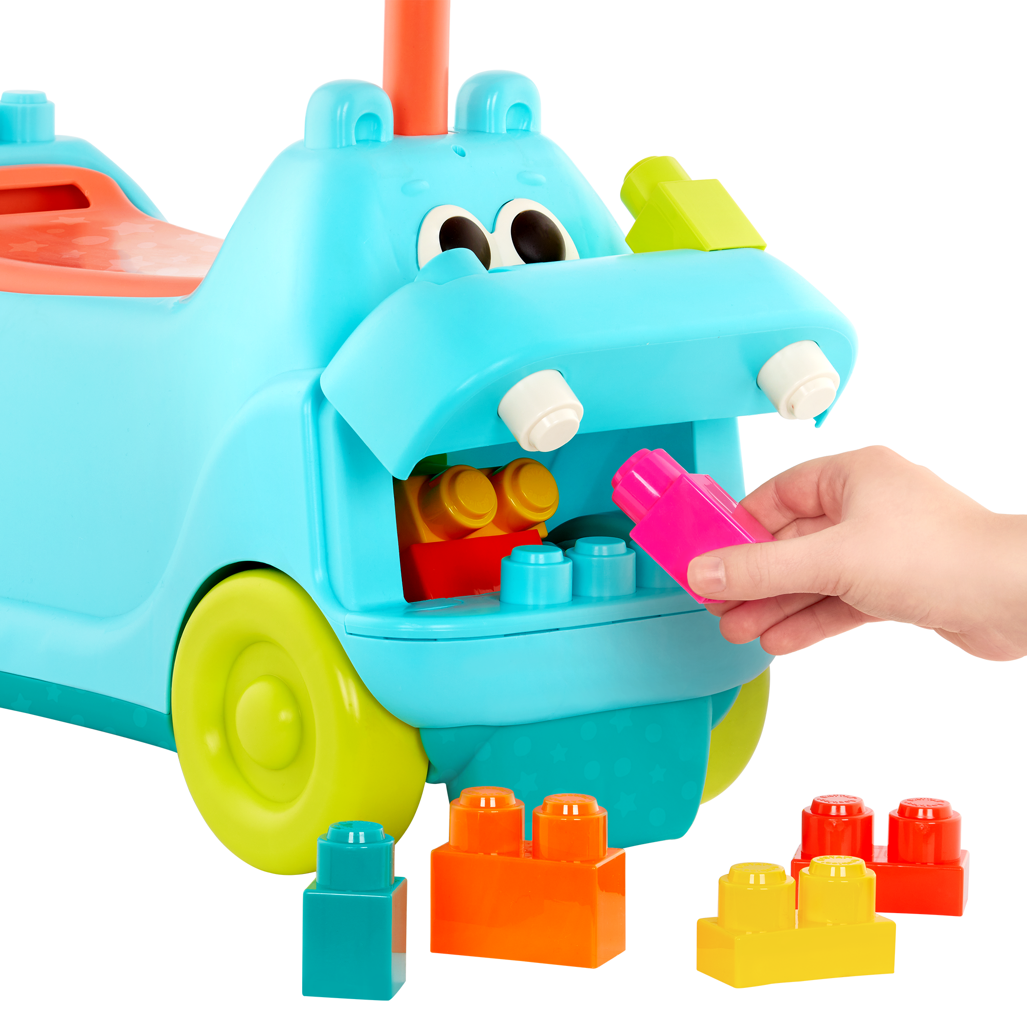 B. toys - LocBloc Hippo Ride-On with Blocks