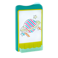 Peg board marble drop game for kids with lights and art sheets