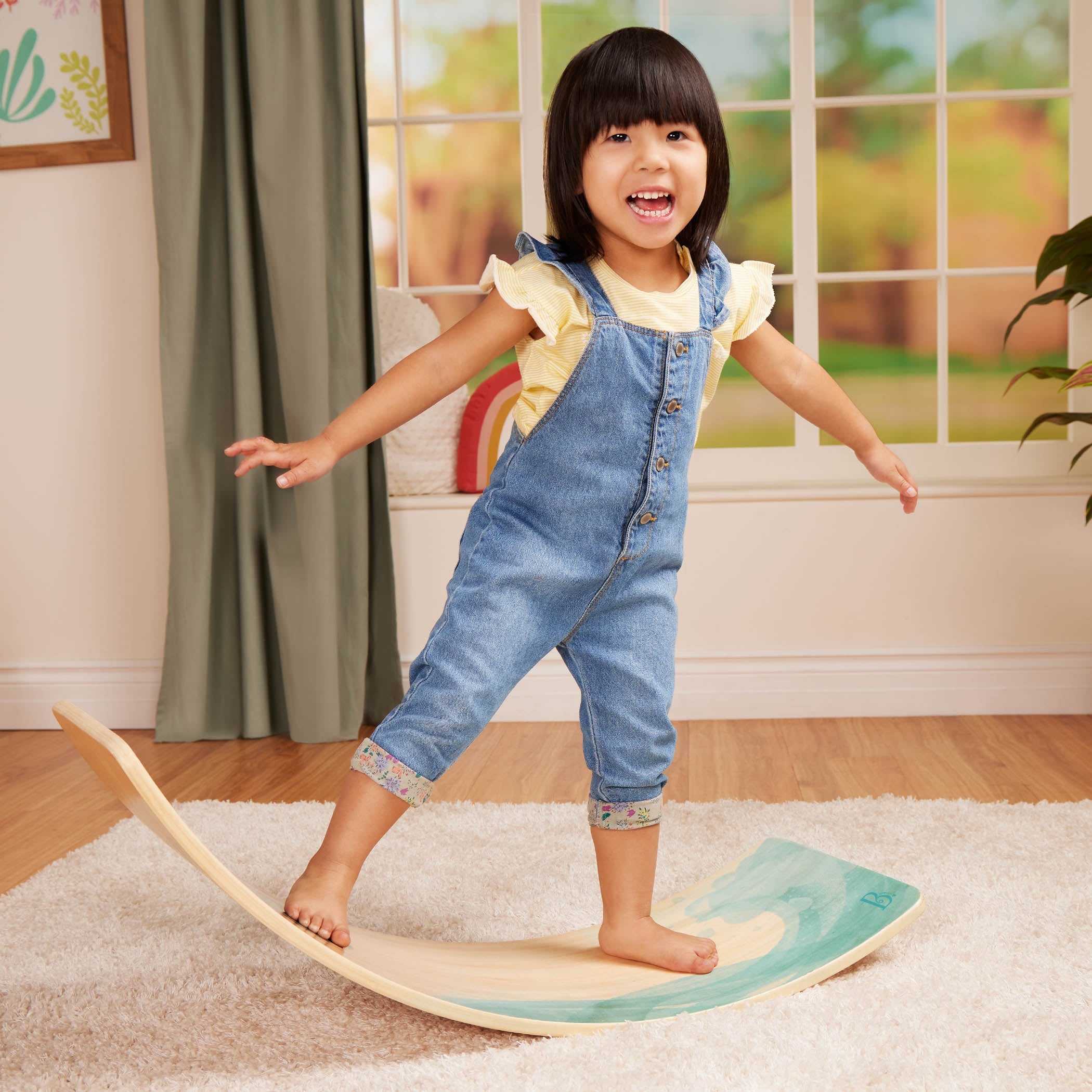 Kids furniture wooden montessori balance board for toddlers