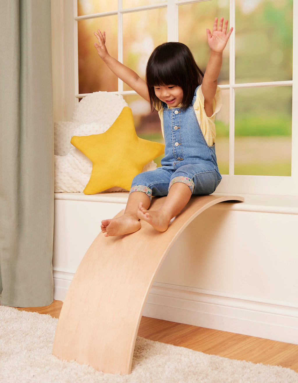 Kids furniture wooden montessori balance board for toddlers