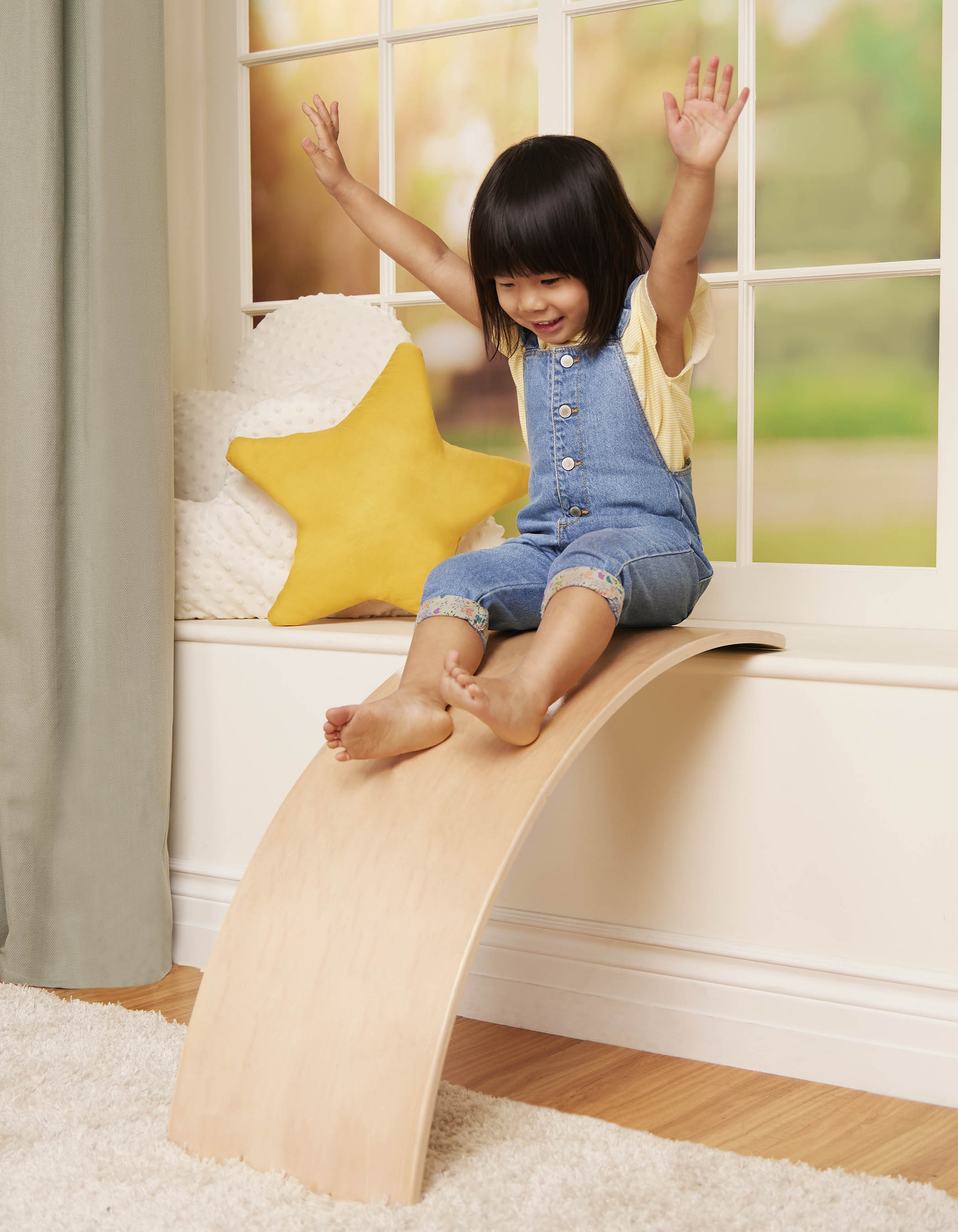 Kids furniture wooden montessori balance board for toddlers