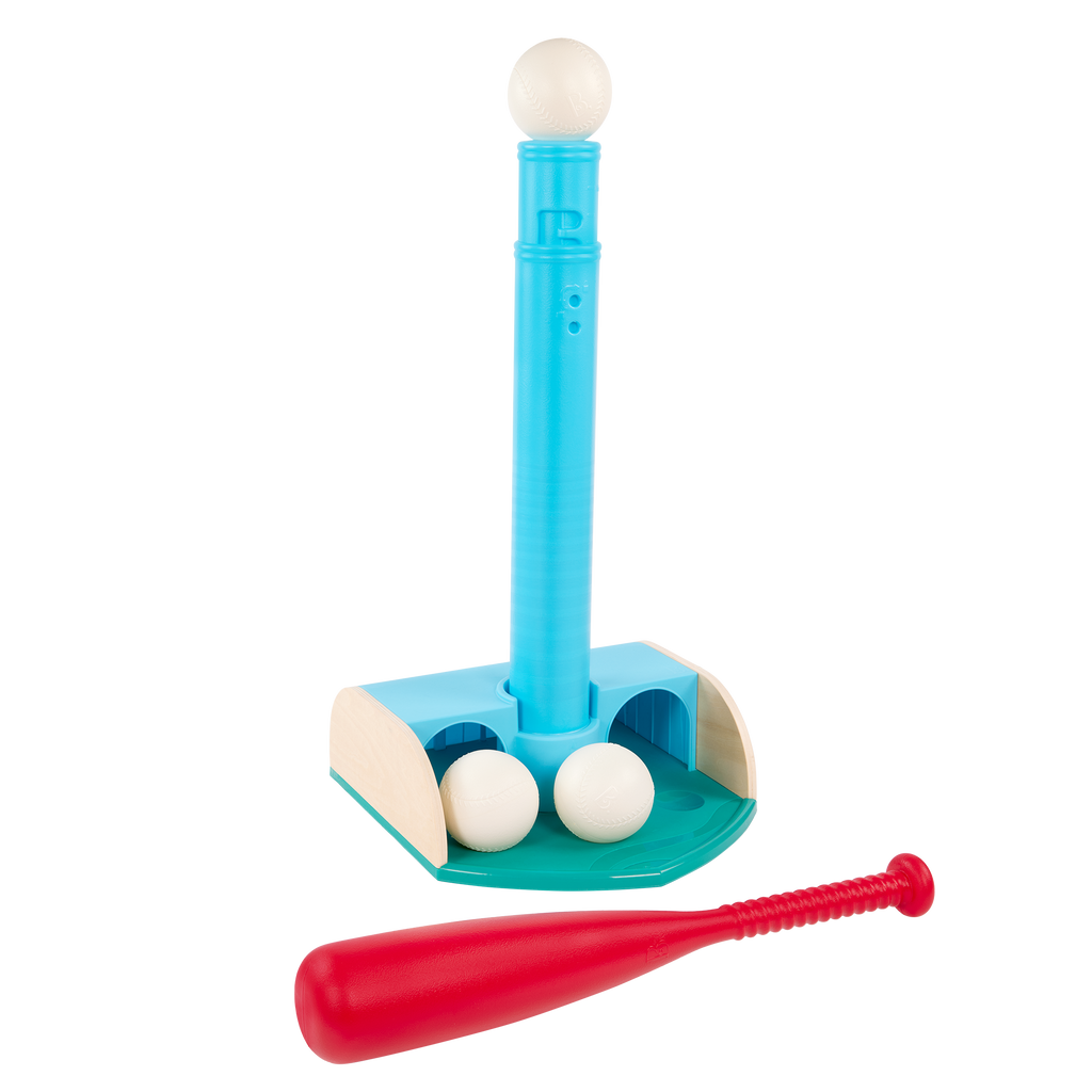 Toddler kids tee ball set with bat and balls